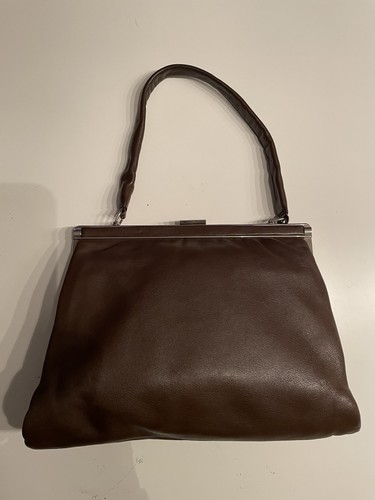 Vintage leder tasche braun - vintage,