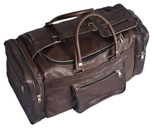 Leder sporttasche 39cm braun - leder,