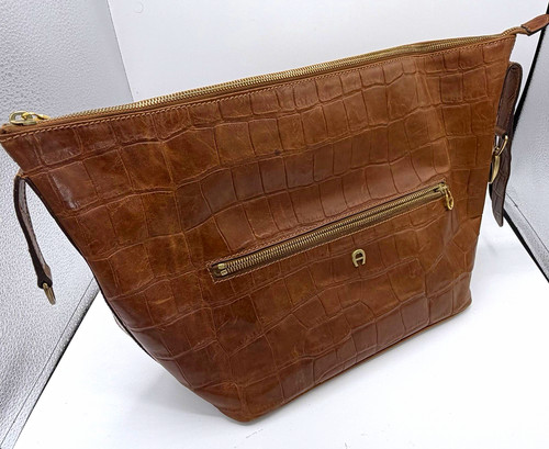 Aigner handtasche leder braun - leder,