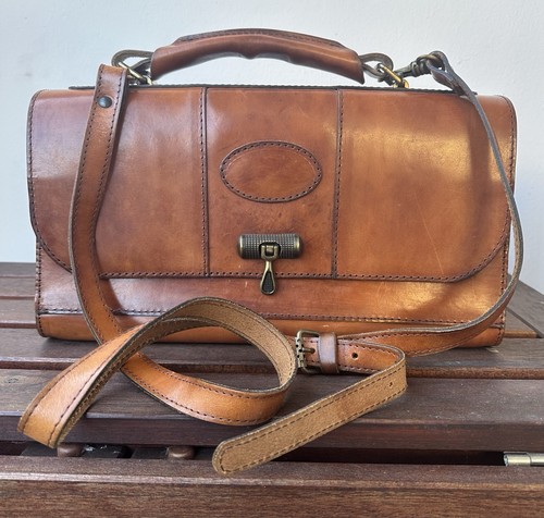 Vintage leder tasche - vintage,
