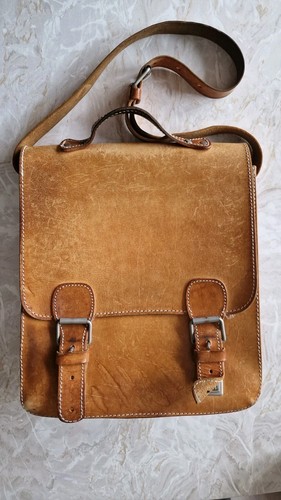 Vintage leder tasche messenger - leder,