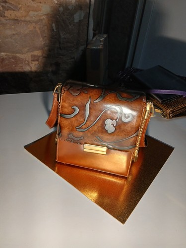Vintage leder handtasche - vintage, leder-handtasche