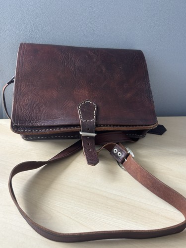 Vintage leder umhängetasche - vintage, leder-umhängetasche/
