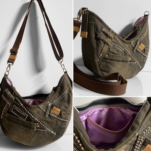 Jeanstasche moonbag mit - jeanstasche,