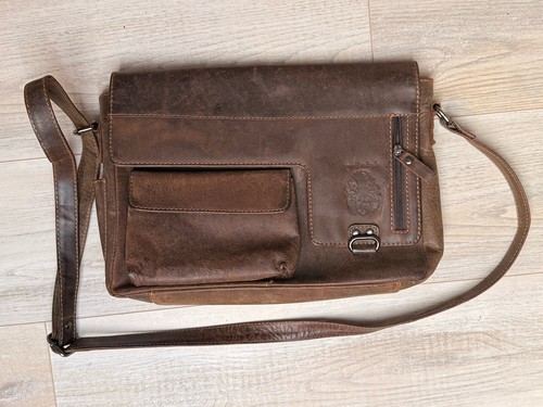 Leder tasche dunkelbraun - leder,