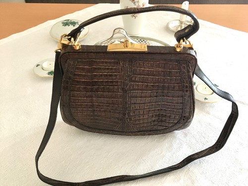 Edle vintage krokotasche irv - vintage,